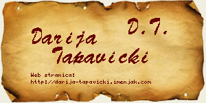 Darija Tapavički vizit kartica